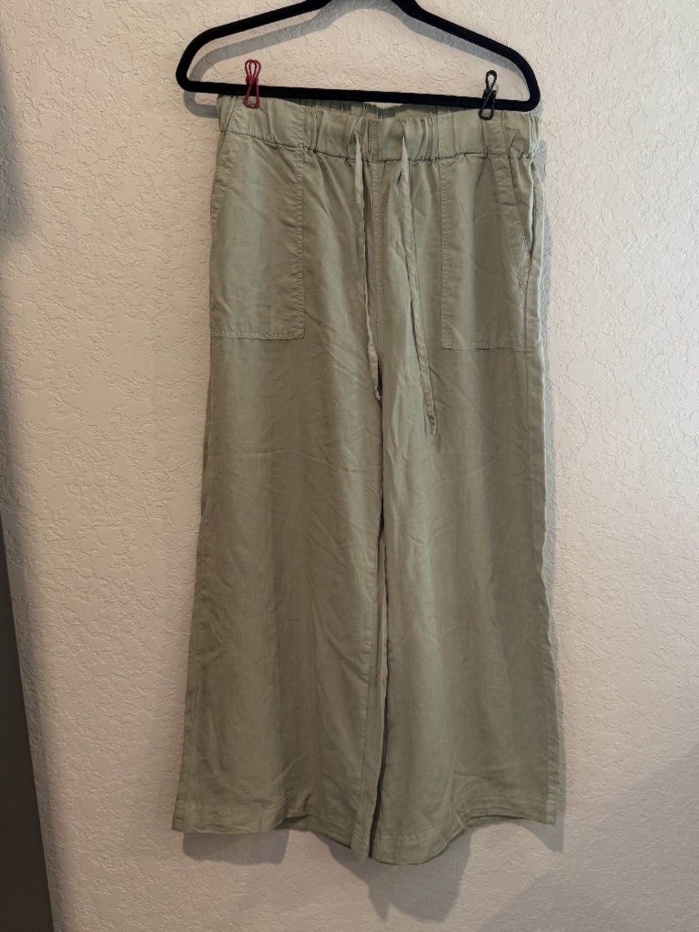 Thread & Supply Wide Leg Drawstring Pants Dried Sage L